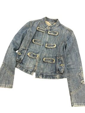 MEXX Womens 6 Size Denim Jeans Jacket Blue Vintage (01)